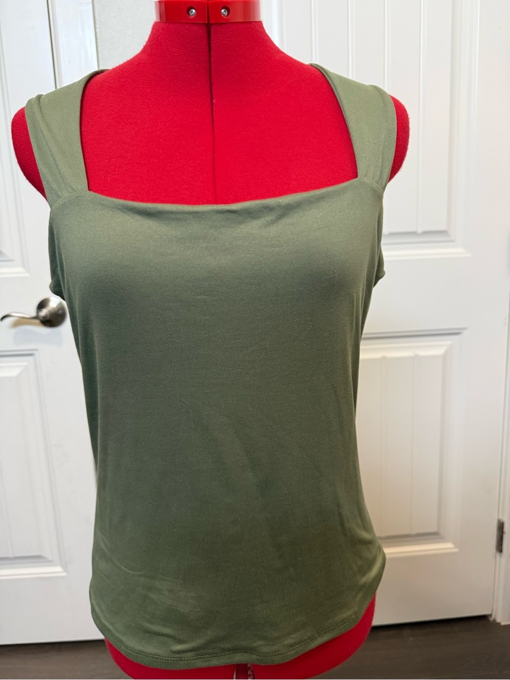 Ragdoll, Women’s Olive Green Square Neck Tank Top size 1X